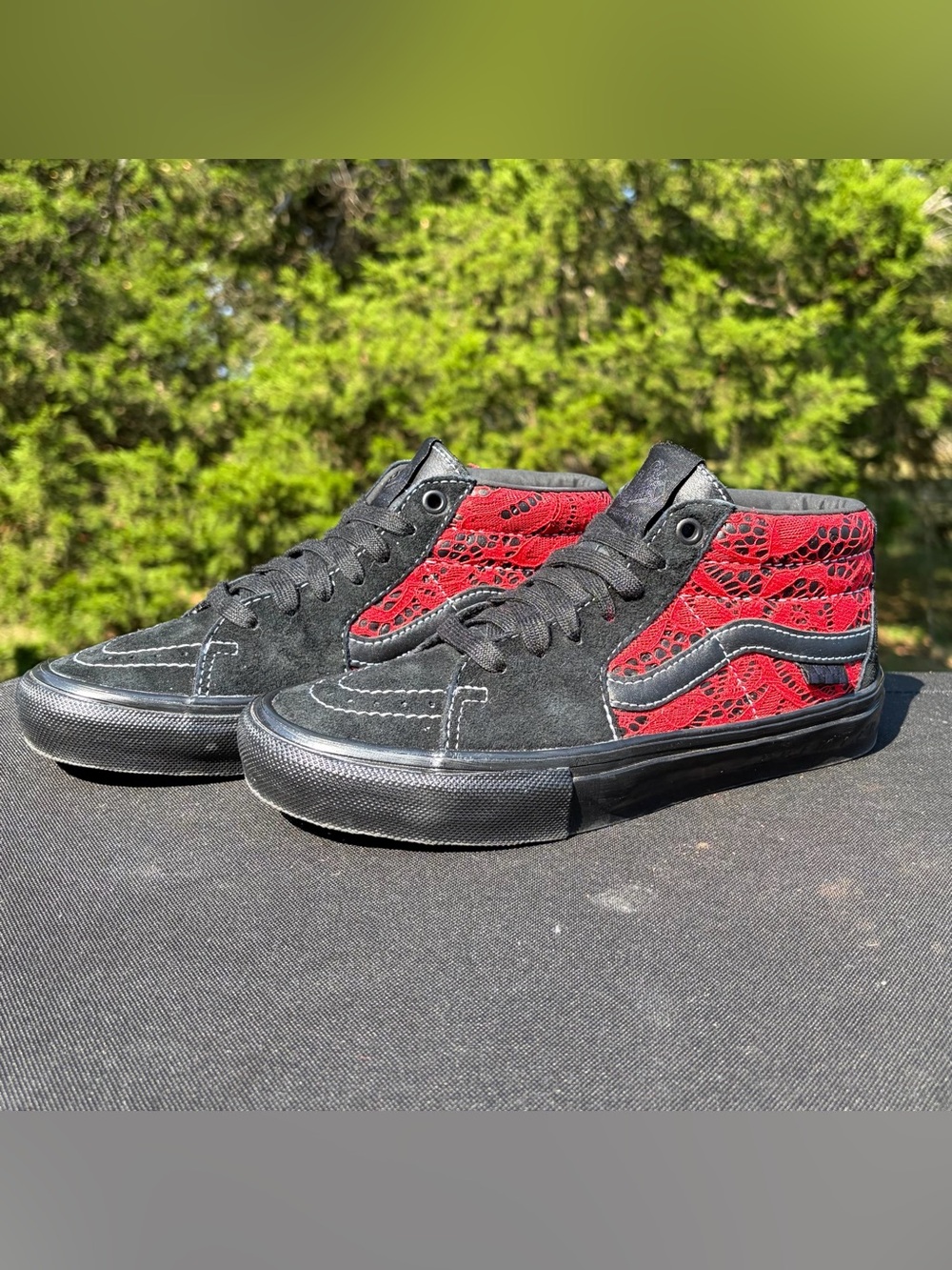 Premier x Vans Skate Grosso Mid Laced Black High Risk Red Size 5.5 men’s